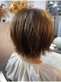 ☆お客様style☆軽やか切りっぱなしボブ