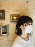 暗髪ボブ