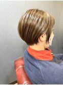 ナチュラル前下がり☆もみれ毛ショート