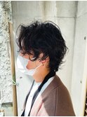 伸ばしかけウルフパーマ