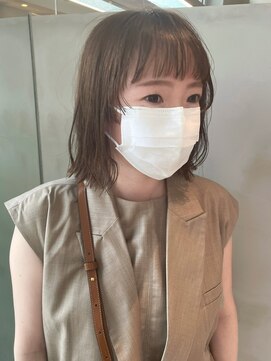 ガリカ 博多(Gallica) 伸ばしかけにも◎ シースルーバング×ナチュラルボブ