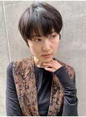 20代30代大人可愛い小顔ボブ前下がりショートハイライト