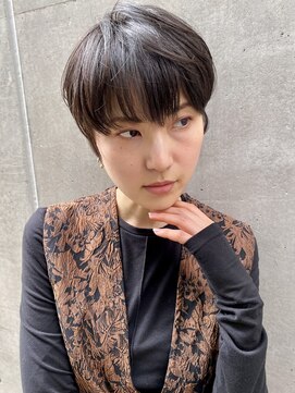 ハルキ ミナト ジャパン オオサカ(HARUKI MINATO japan OSAKA) 20代30代大人可愛い小顔ボブ前下がりショートハイライト