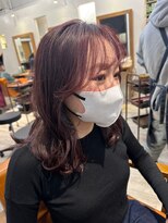 ラゴム 池袋(LAGOM)&nbsp;切りっぱなしボブ/美髪/ピンクブラウン[池袋/髪質改善]