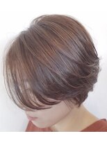 ポッケ(Pokke)&nbsp;前髪無し耳かけ襟足スッキリショート／ナチュラルブラウン