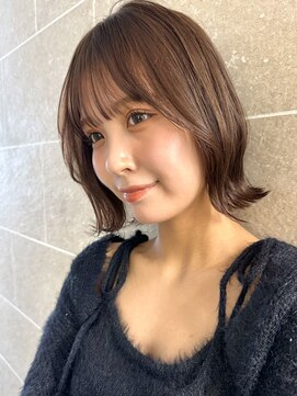 サンド ミュウ 横浜店(sand mieu) ボブディオリーブベージュ髪質改善縮毛矯正フェイスレイヤー