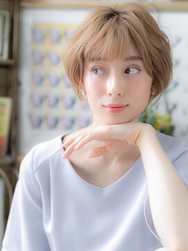 カバーヘア ブリス 大宮西口(COVER HAIR bliss) 外国人風ハイトーンカラー小顔丸みショートh3大宮20代30代40代