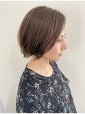 前髪なしボブ♪フォギーベージュ