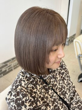 ヘアーアンドエステ ハラダ 滝ノ水店(Hair&Esthe Harada) ブリーチカラーミルクティーアッシュ