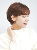 前下がりショート・ボブ/絶壁解消/前髪あり/40代/30代/外ハネ