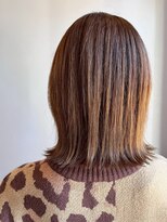 ヴァンカウンシル 一宮店(VAN COUNCIL)&nbsp;切りっぱなし×外ハネ◎カジュアルミディ/ブラウン