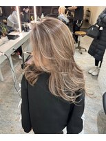 ブレンド 渋谷(BLend)&nbsp;ホワイトグレージュミニウルフデジタルパーマチェリーブラウン