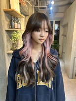 フォート(FORT)&nbsp;m45_インナーカラー×ピンク/ダブルカラー/顔周りカット