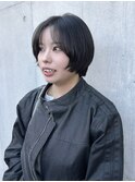 黒髪小顔レイヤー/ジェンダーレスショートウルフクラゲヘアー