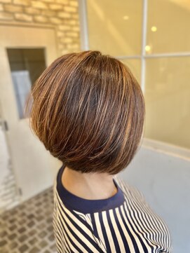 フィガロ ミリー 北生駒店(Figaro Mily) 美髪外ハネボブイメチェン白髪ぼかし×高濃度水素カラー