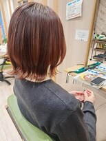 ジプソ(Gypso Hair salon)&nbsp;コーラルオレンジ×ボブウルフ
