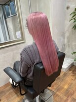 ヘアプレイスソル (HAIR PLACE SoL)&nbsp;ブリーチカラー/ホワイトピンク/ストレートロング