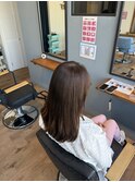 イメチェン/ピンクベージュ/アンブレラカラー/前髪/伊丹