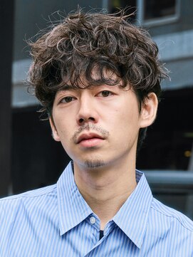 フィフスパーク(fifth PARK) 渋谷メンズパーマルーズパーマシャドウパーマセンターパート緩め