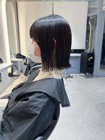 ロンドイディールバンダイ 新潟万代(Lond ideal) 結べる長さのダークグレージュボブ