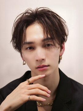 オーシャントーキョー 原宿(OCEAN TOKYO) メンズ韓国ナチュラルセンターパートコンマバング曲がる縮毛矯正