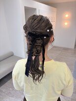 レノ 直江店(RENO) 編みおろしヘア/結婚式お呼ばれヘア