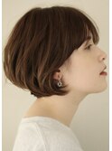 大人可愛い 丸み ショートボブ
