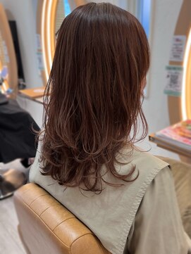 アドラーブル けやき通り店(adorable) 大人かわいい【ミディアムレイヤー】ハイライトカラー　30代40代