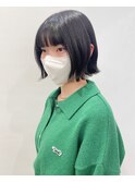 【松戸　石山】外ハネミニボブ　黒髪ボブ　耳掛けボブ