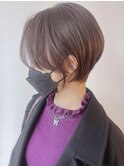 【morio原宿】大人くびれショート　グレージュヘア　前髪なし