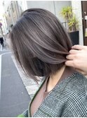 切りっぱなしボブ×バレイヤージュカラー