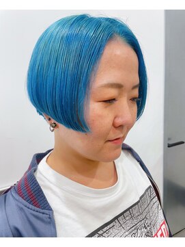 ザレミー(THE REMMY) ハンサムショート/アクアブルー/ミニボブ/デザインカラー