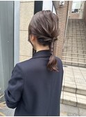 シンプル編み下ろし/編み下ろし/タイトヘアアレンジ