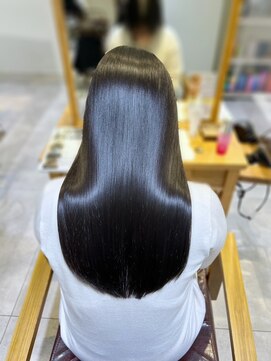 ハピネス 梅田茶屋町店(HAPPINESS) 髪質改善縮毛矯正ストレート/黒髪/レイヤーロング