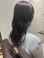 アマレット(Amaretto) 【バーガンディ×ゆる巻きミディアム】