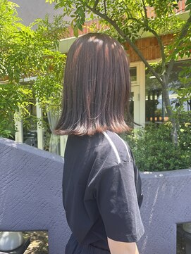 トップヘアー 玉島店(TOP HAIR) 《TOPHAIR 玉島店/ もも》ボブ×オレンジベージュ