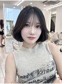 小顔韓国ボブ