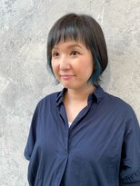 ネイロ 錦糸町(NeiRo)&nbsp;フェイスフレーミングインナーカラーブルーカラーグレージュ