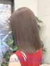 カット＋ブリーチなし透明感イルミナカラー　￥9700