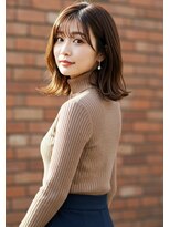 フルショウ 小牧(FURUSHO)&nbsp;ナチュラルブラウン/外ハネモテ巻き/韓国風くびれ巻き