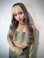 リゲル(rigel) 前髪ハイライト×モカグレージュエクステ