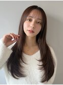 ロングレイヤーカット/ワンカール/顔周りカット