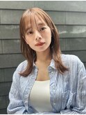 レイヤーカット ミディアム 前髪カタログ イメチェンヘア