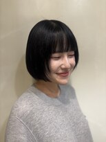 パーマ落としラボ アピッシュ 銀座(apish)&nbsp;パーマ落としストレートボブ艶髪ナチュラル美髪アイロン施術