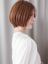カバーヘア ブリス 志木南口駅前店(COVER HAIR bliss)&nbsp;ミルクベージュブリーチなしワンレンショートボブ20代30代X志木