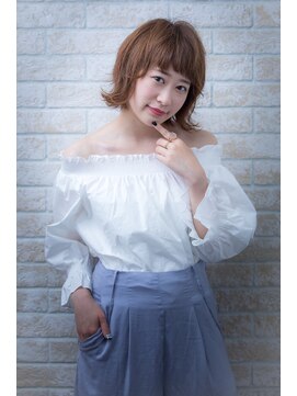 ヘアーアートシフォン 池袋西口店(Hair art chiffon) ブルージュカラーアシメで似合わせカットヴェールウェーブ 池袋