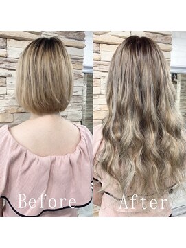 エクステ専門店あるじゃんすー 柏店 Ashbeigeほつれウェーブ#エクステ#柏#グラデーションカラー