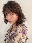《PearL》フェミニンなウェーブヘア×ツヤラベンダーベージュ