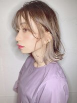 オプスヘアーフェリース(OPS HAIR feliz) ボブ×インナーレイヤー×外ハネミディアム×ハイトーンカラー