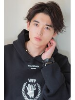 メンズ外ハネスタイル/20代30代40代/センターパート/ビジネス